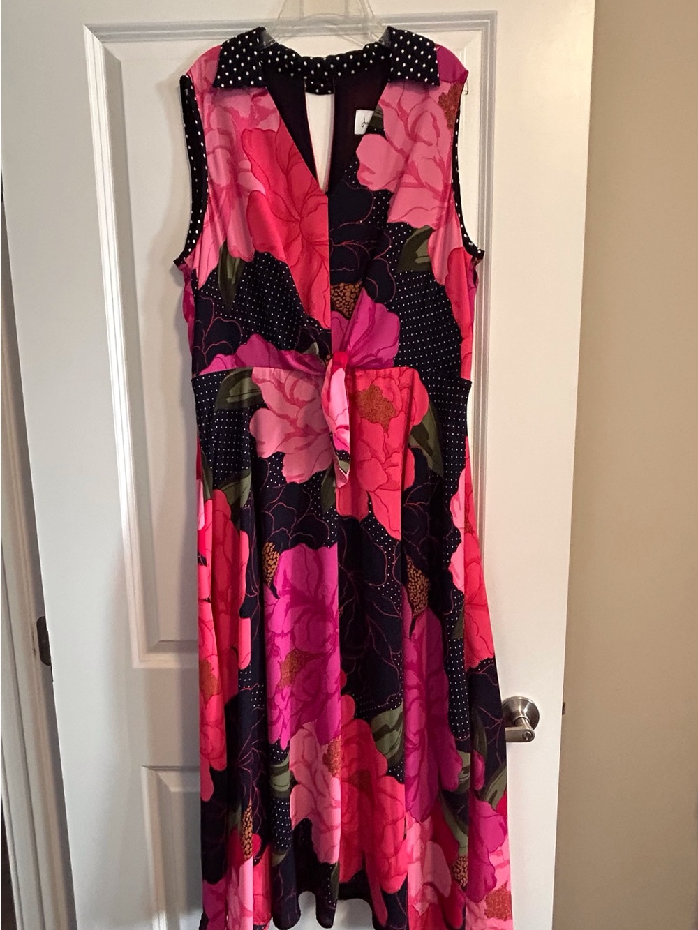 Joseph Ribkoff Floral Dress in Pink, Black & Green